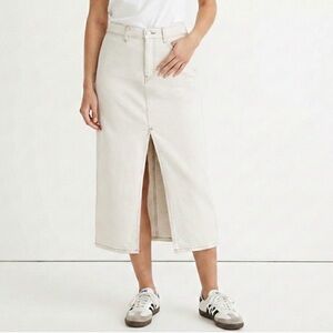 DALA Neat Denim Maxi Skirt - Salt - 31